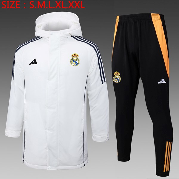 Abrigo Real Madrid Conjunto Completo 2024-2025 Blanco 2